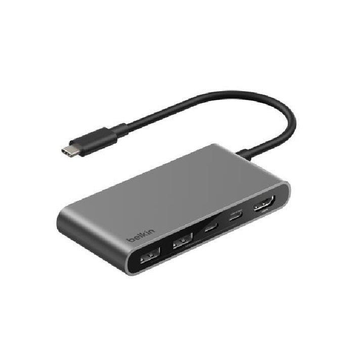 Belkin Connect 5-Port USB-C Hub With Dual USB-C Ports - (AVC022fqSGY), 100W PD, 5Gbps, 1x 4K HDMI, 2x USB-A, 2x USB-C, 2