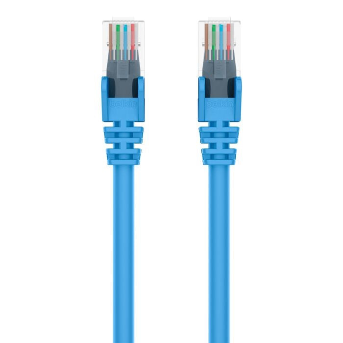 Belkin Cat6 Network Cables (2M) - Blue (A3L980bt02MBLUS), Exceeds 500MHz In Performance Tests, Snagless Prevents Breaking & Cracking, 2