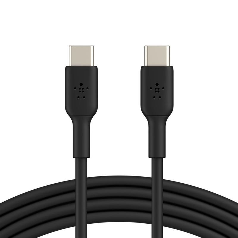 Belkin BoostCharge USB-C to USB-C Cable (1M) - Black (CAB003bt1MBK), 3A/60W, 480Mbps, 25K+ Bends, Samsung Galaxy, USB-IF Certified,2 Years Warranty