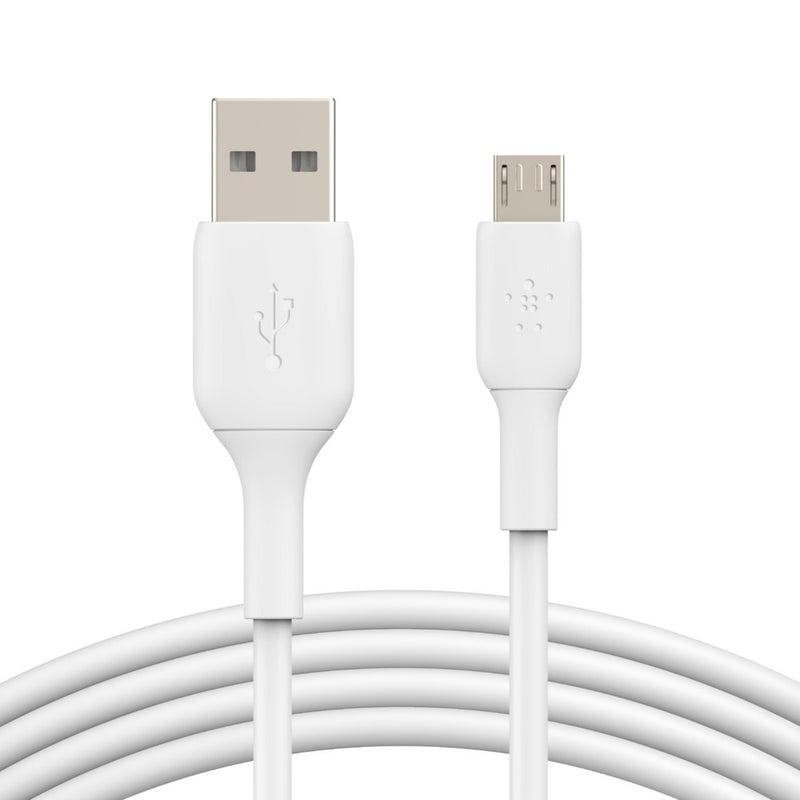 Belkin BoostCharge Micro-USB  to USB-A Cable (1M) - White (CAB005bt1MWH), 25K+ Bends, USB-IF Certified, 2