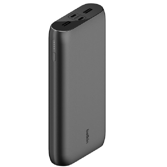 LS Belkin BoostCharge CCC-Certified 26k mAh Power Bank (4 Port )+USB-C to USB-C Cable (45CM) -Black(BPB016BTBK), 2x USB-A, 2x USB-C, 2