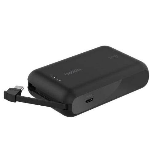 Belkin BoostCharge 10K Power Bank with Integrated 20W USB-C Cable (5.7 cm)  - Black (BPB021fqBK), 2xUSB-C(20W), $2500 CEW, 2