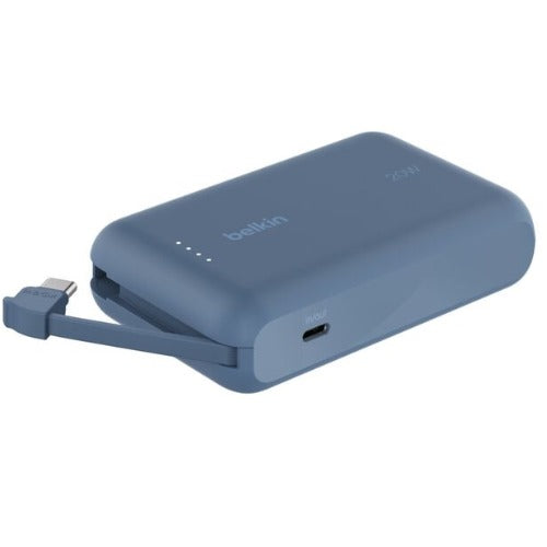 Belkin BoostCharge 10K Power Bank with Integrated 20W USB-C Cable (5.7 cm)  - Blue (BPB021fqBL), 2xUSB-C(20W), $2500 CEW, 2
