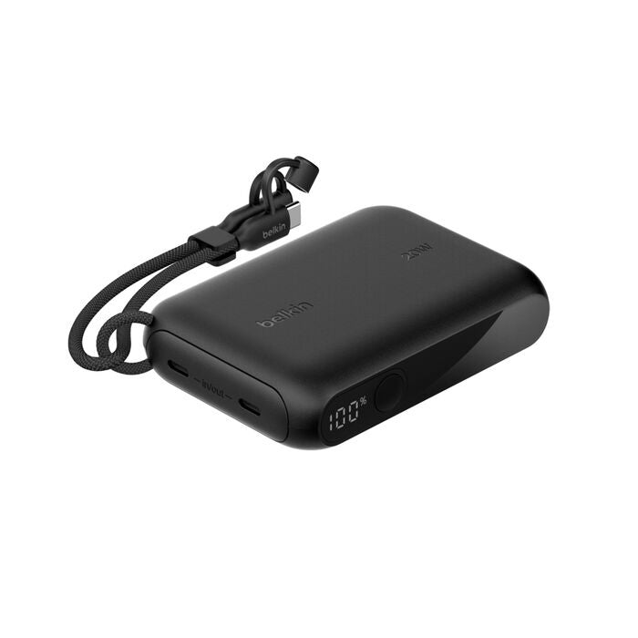 Belkin BoostCharge 10K mAh Power Bank with Display w/ Integrated  USB-C Cable 60W(15cm)- Black(BPB027fqBK),2xUSB-C(20W), $2500 CEW, 2