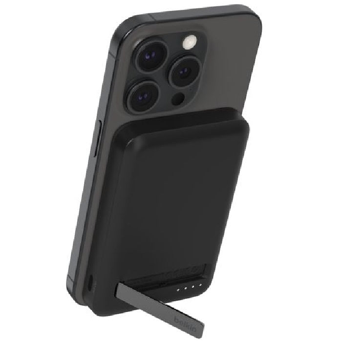 Belkin BoostCharge Pro 5k mAh Magnetic Power Bank With Qi2 + USB-C Cable (1M) - Black (BPD006btBK),15W,1xUSB-C, Overcharge Protection,2