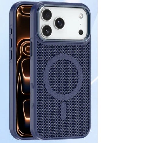 USP Apple iPhone 17 Pro (6.3') Armor 3D Mesh Case with MagSafe Dark Blue- Fragiile Surface, TPU Bumper, Drop Resistance,  5