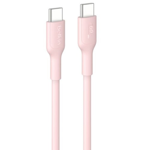 Belkin BoostCharge USB-C to USB-C Cable (1M) - Pink (CAB023fq1MPK), 3A/60W, 480Mbps, 300K+ Bends, Apple, Samsung, USB-IF Certified, 2