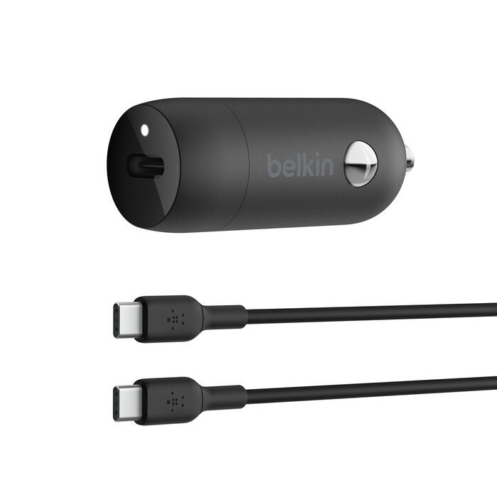 Belkin BoostCharge 30W USB-C Car Charger + USB-C to USB-C Cable - Black(CCA004bt1MBK-B6) , USB-IF Certified, Apple iPhone, CEW $2,500,2