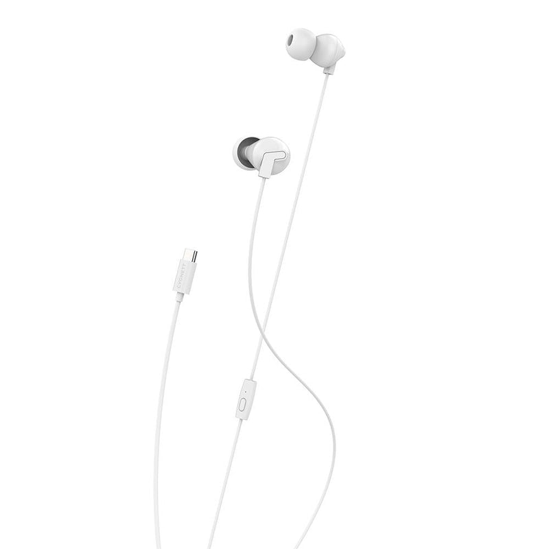 Cygnett Essentials USB-C Earphones - White (CY2868HEUSB),Built-in Microphone for Phone Calls, Control at Your Fingertips,Simply Plug, 2 Years