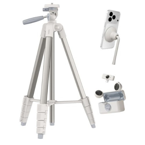 Belkin Stage Creator Kit: Tripod, Magnetic Phone Mount & Wireless Mics - Sand(CTA002fqSA-B1), Lightweight,Flexible angle adjustment, 2