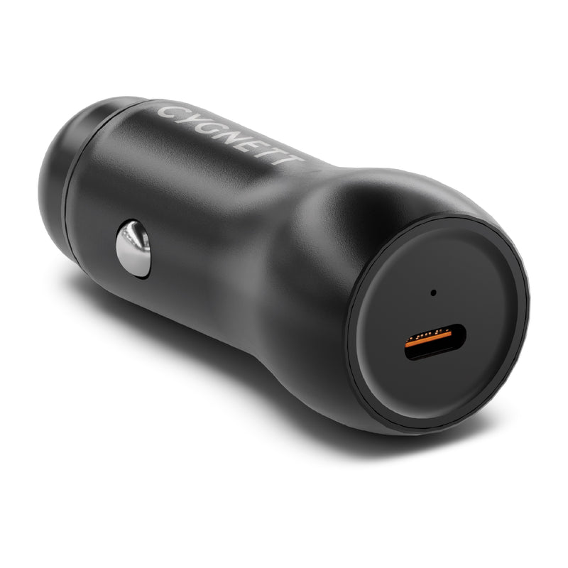 Cygnett CarPower 30W USB-C Car Charger - (CY4706CYCCH), Aluminium Alloy Finish, LED Charge Indicator, 2 Years