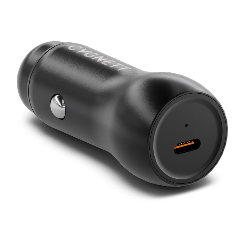 Cygnett CarPower 45W USB-C Car Charger - Black (CY4707CYCCH), Aluminium Alloy Finish, LED Charge Indicator, 2 Years