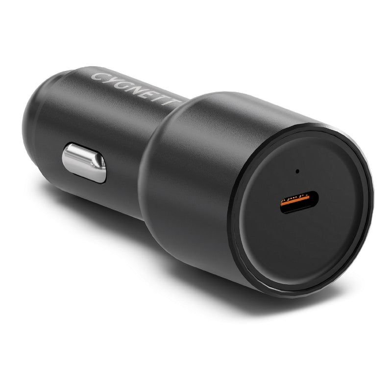 Cygnett CarPower 65W USB-C Car Charger - Black (CY4708CYCCH), Aluminium Alloy Finish, LED Charge Indicator, 2 Years