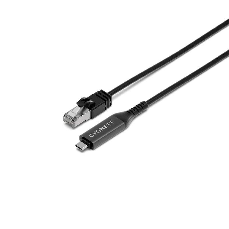 Cygnett Unite USB-C To RJ45 Ethernet Cable Gigabit (5M) - Black(CY5506PCCCE), 1Gbps, USB 3.2, Universal Compatibility, 2 Years