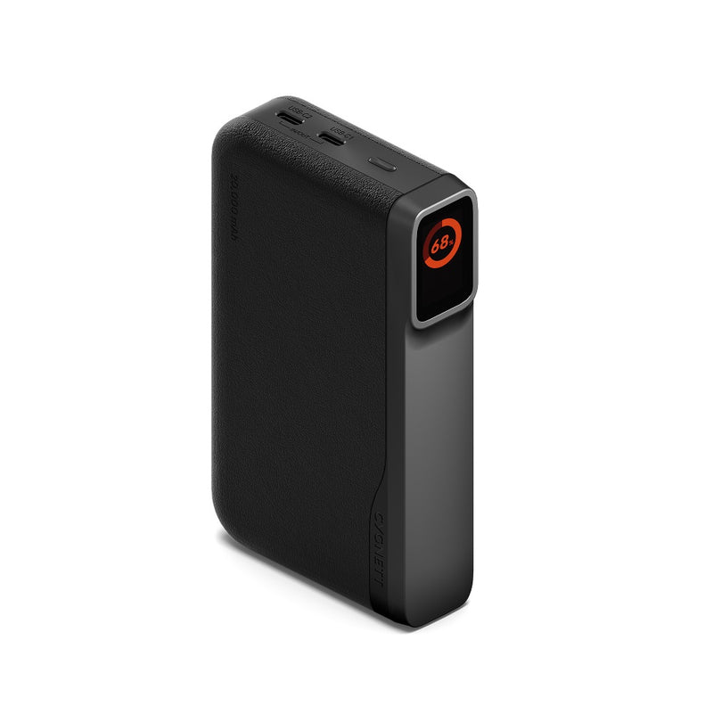 Cygnett Encore 20k mAh Power Bank - Graphite(CY5633PBCHE), 65W, 2x USB-C PD, 1x USB-A Ports, LED Display,Fast Charge,3x Device Charge,2 Years