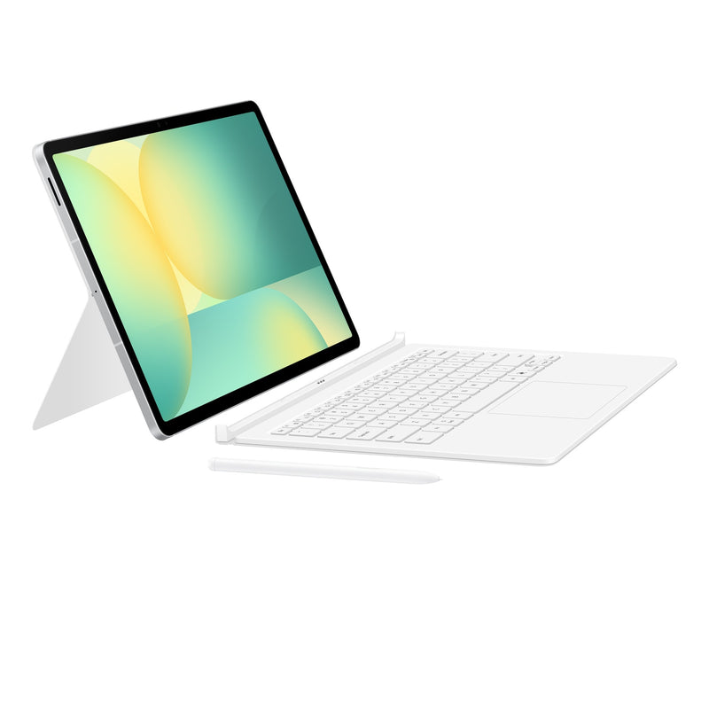 Samsung Galaxy Tab S10 FE+ Book Cover Keyboard with Trackpad - White(EF-DX625UWEGWW), Magnetic, Effortless Comes In 150°, AI Key, 6 Months