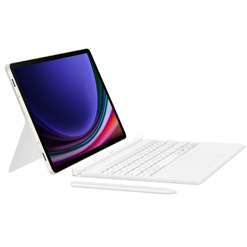 Samsung Galaxy Tab S10 FE / Tab S9 / S9 FE Book Cover Keyboard White - Magnetic(EF-DX725UWEGWW), Effortless Comes In 150°, AI Key, 6 Months