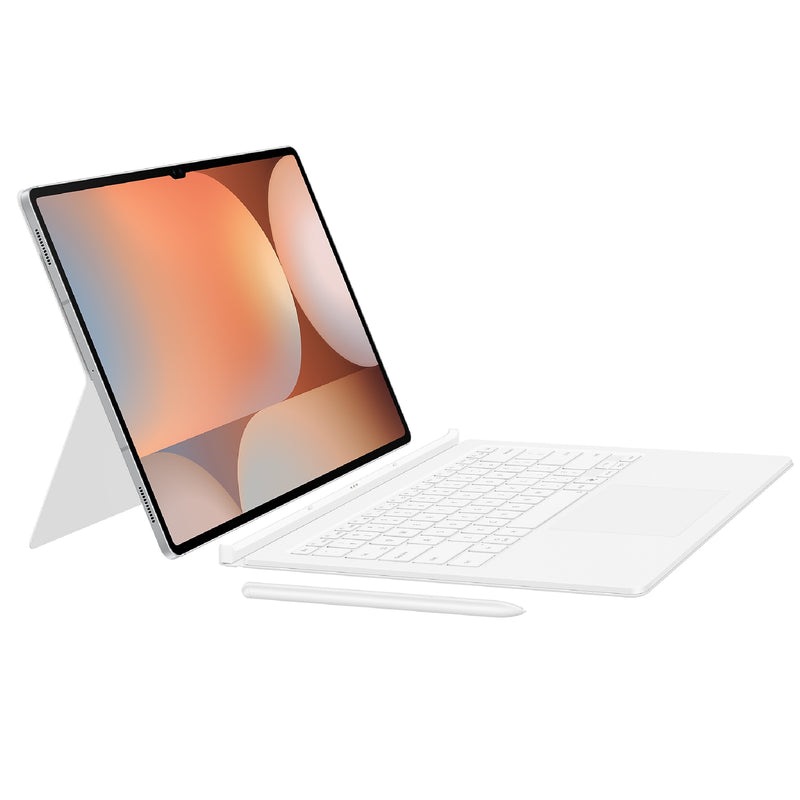 Samsung Galaxy Tab S10 Ultra / Tab S9 Ultra Book Cover Keyboard - White(EF-DX925UWEGWW), Magnetic, Effortless Comes In 150Â°, AI Key, 6 Months Warranty