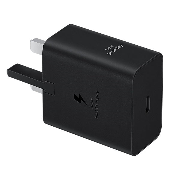 Samsung 25W GaN USB-C Fast Wall Charger - Black(EP-T2510NBEGAU), 1x USB-C, Supports up to 25W, Compact & Travel-Ready, 1 Year