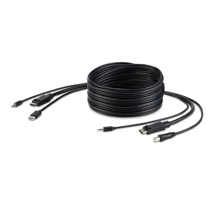 Belkin Cybersecurity and Secure KVM TAA DisplayPort + USB A/B + Audio Combo Cable - 6FT, 4K@60hz, SKVM, High Retention Connectors, 3-Year