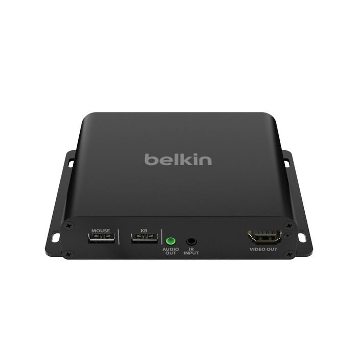 Belkin Cybersecurity and Secure KVM Extender Receiver Copper CAT6 - Universal Video, TAA-compliance, UHD 4K @60Hz 4:4:4 up to 100 m, 3-Year