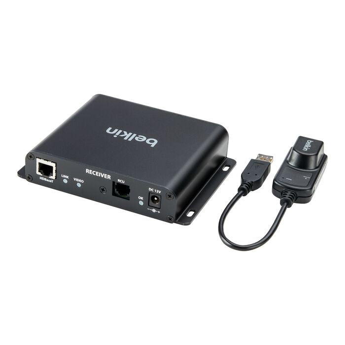 Belkin Cybersecurity and Secure KVM Extender Receiver Copper CAT6 - Universal Video, TAA-compliance, UHD 4K @60Hz 4:2:0 up to 100 m, 3-Year