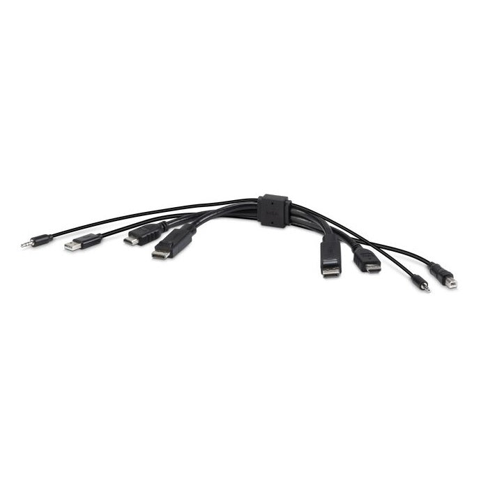 BELKIN Cybersecurity and Secure KVM TAA DUAL (1) HDMI-HDMI (1) DP-DP with USB and Audio Combo  6 ft (1.8M) - Black (F1DN2CC-HHPP6t), 3