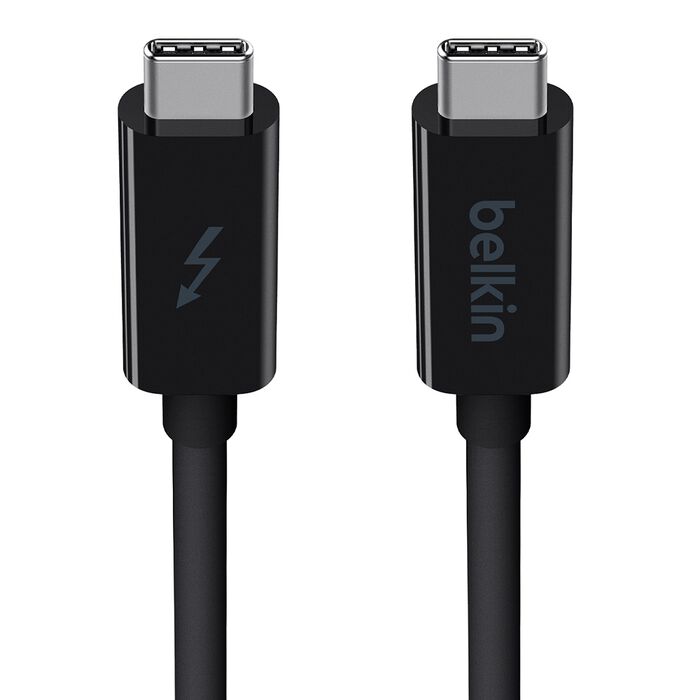 Belkin Thunderbolt 3 Cable USB-C  to USB-C (1M) - Black (F2CD081ds1M-BLK ), 60W PD, 20Gbps, 4K/Ultra-HD, Thunderbolt Certified, 2