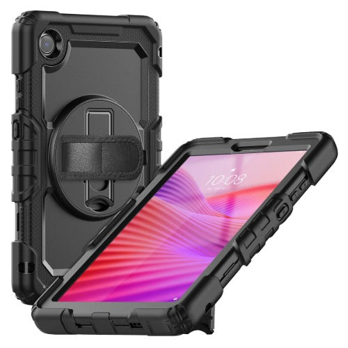 USP Rugged Samsung Galaxy A11/ Tab A9 (8.7') Case Black - Built-in-Kickstand, Hand & Shoulder Strap, DropProof,5