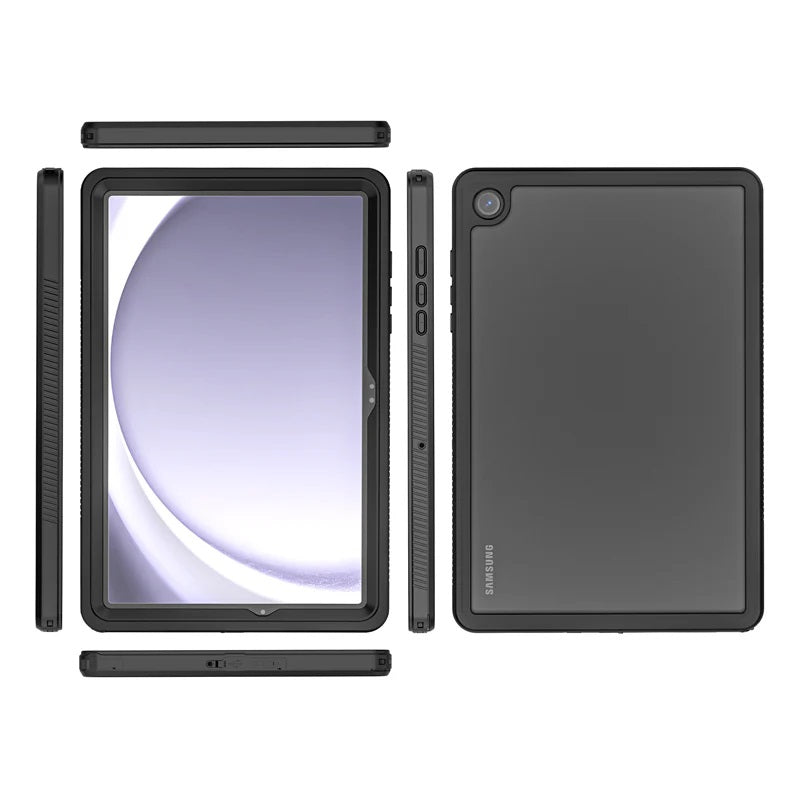 USP Samsung Galaxy Tab A9+ WaterProof Case Clear- 360Ã‚Â° Rotation, DustProof, SnowProof, ShockProof, IP68, Durable, Perfect for Travel