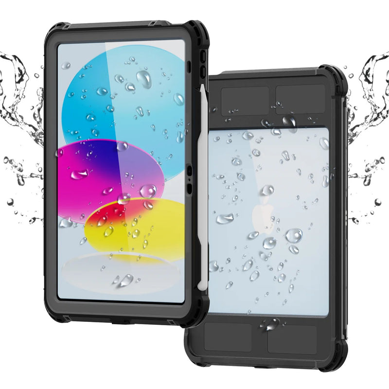 USP Apple iPad Air (11') (M2) (6th Gen) / iPad (10.9') (5th/4th Gen)WaterProof Case Black - IP68, Reliable & Durable, Drop Protection,5