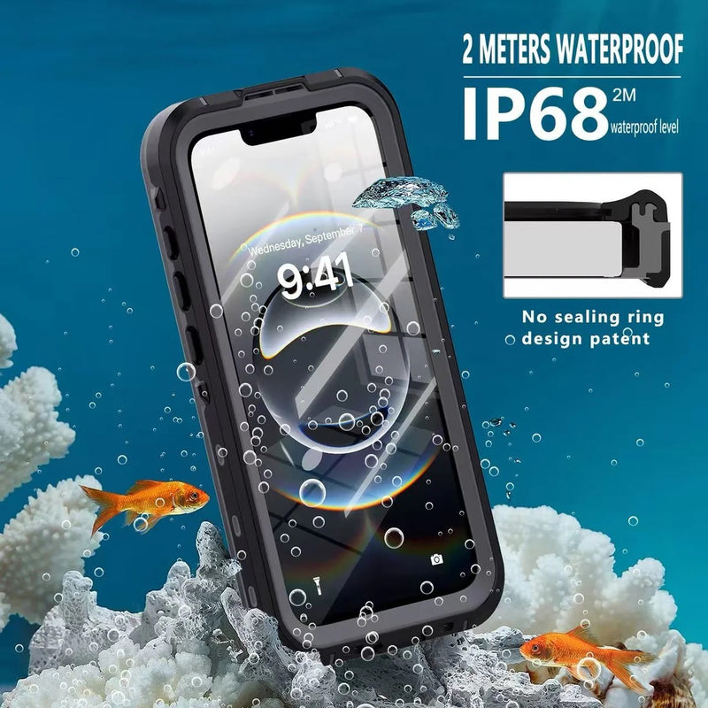 USP Apple iPhone SE (3rd & 2nd Gen) and iPhone 8/7 Waterproof Case - Black, Military-Grade, Shockproof, Scratch Resistant, Durable,5