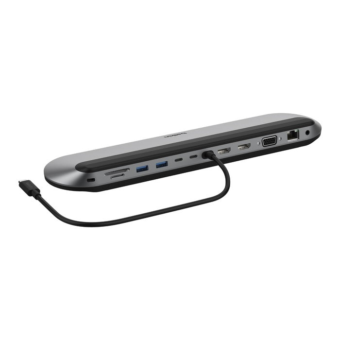 Belkin Connect Universal USB-C 11-in-1 Pro Docking Station - Grey (INC014btSGY), 100W PD, 10Gbps, Tripal Display, Silicon Motion, 2