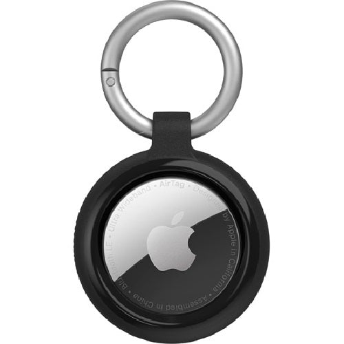 OtterBox Apple AirTag Sleek Case - Black (77-86958), Guards against bumps and dings, Attaches with a durable carabiner, Sleek design, 2