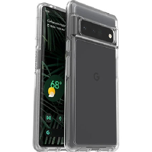 OtterBox Symmetry Clear Google Pixel 6 Pro 5G (6.7') Case Clear - (77-84084), Antimicrobial, DROP+ 3X Military Standard, Raised Edges,7 Years