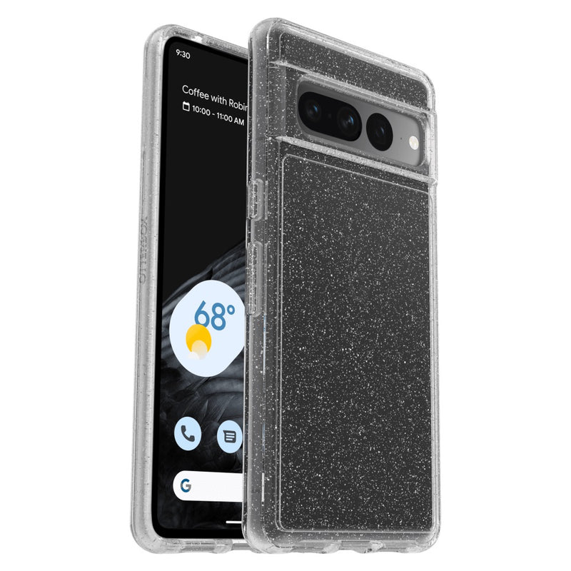OtterBox Symmetry Clear Google Pixel 7 Pro 5G (6.7') Case Stardust (Clear Glitter) - (77-89944), Antimicrobial, Raised Edges, 7 Years
