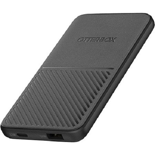 OtterBox 5K mAh Power Bank - Dark Grey (78-80641), Dual Port USB-C (12W) & USB-A (12W), Includes USB-C Cable (15CM), Durable, 2 Years
