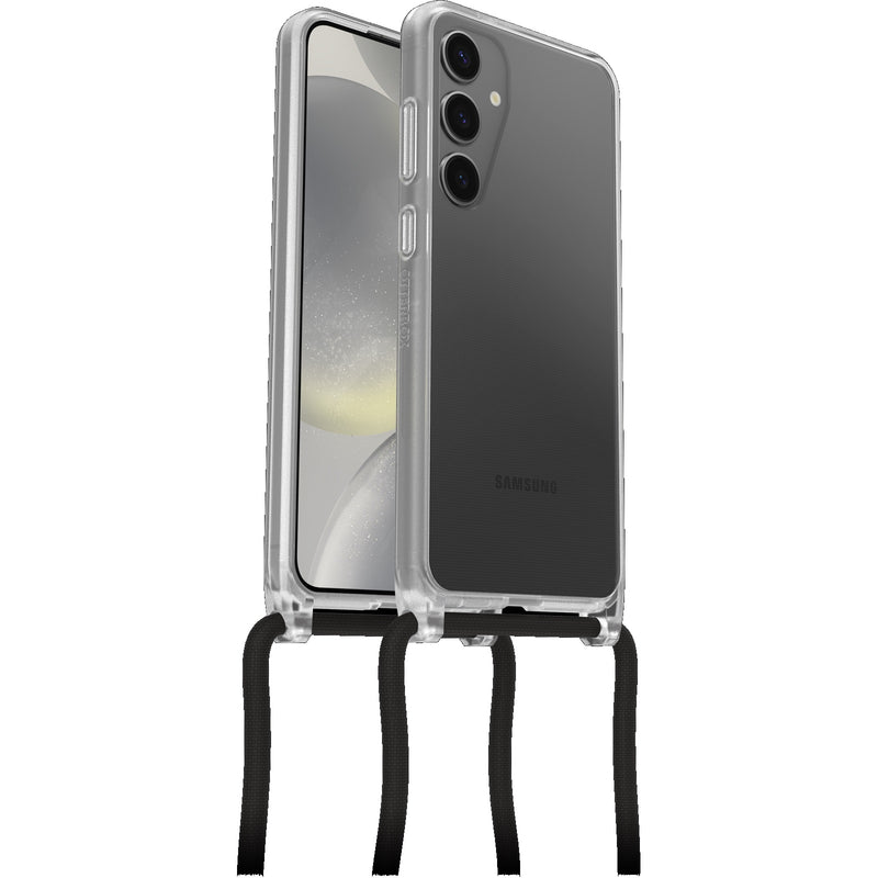 OtterBox React Necklace Samsung Galaxy S24+ 5G (6.7') Case Clear - (77-94740), DROP+ Military Standard, Detachable Nylon Rope, 7 Years