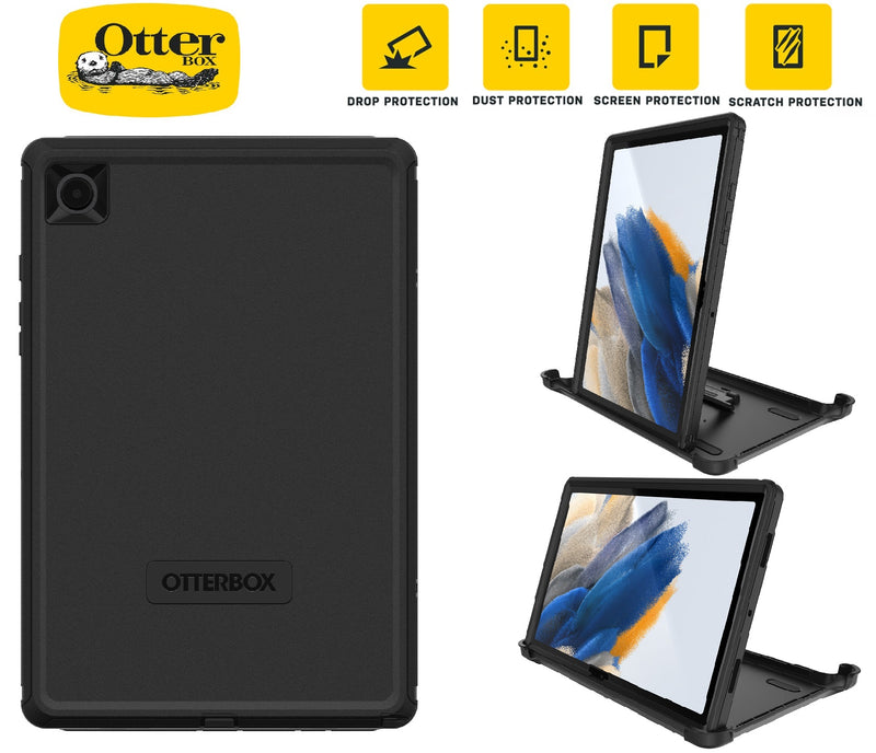 OtterBox Defender Samsung Galaxy Tab A8 (10.5') Case Black - (77-88168), DROP+ 2X Military Standard, Built-in Screen Protection, 7 Years