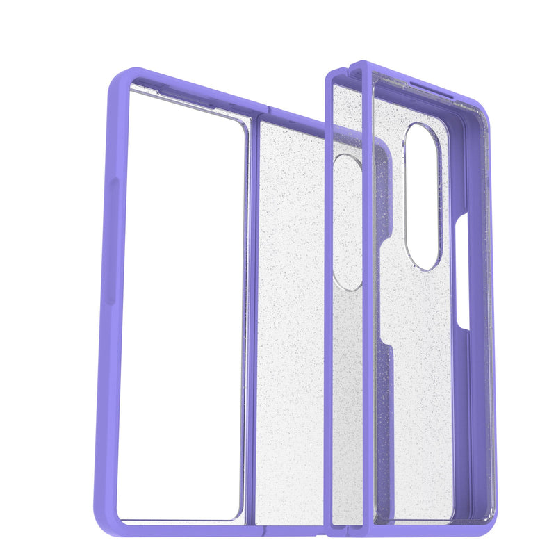 OtterBox Samsung Galaxy Z Fold4 5G (7.6') Thin Flex Series Antimicrobial Case - Sparkle Purplexing (Purple / Clear Glitter)(77-90907),7 Years