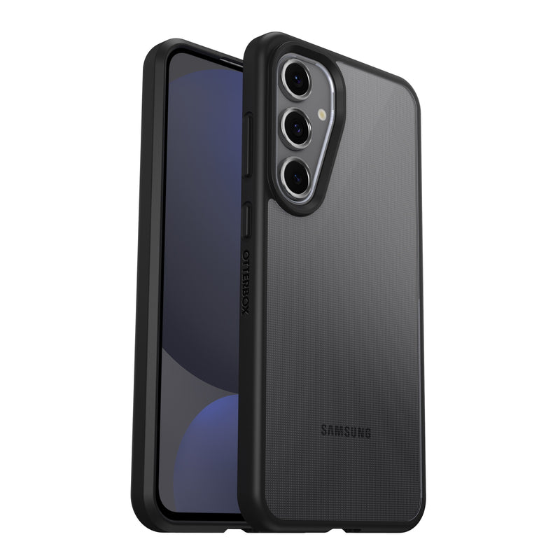 OtterBox React Samsung Galaxy S24 FE 5G (6.7') Case Black Crystal Clear/Black -(77-97081),DROP+ Military Standard,Hard Case,7 Years