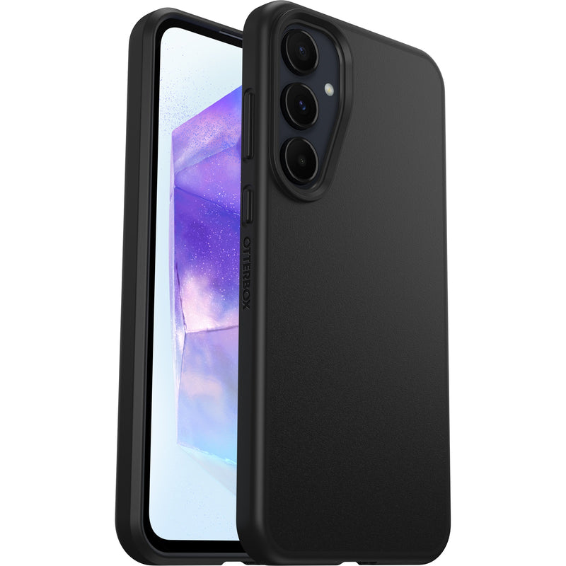 OtterBox React Samsung Galaxy A55 5G (6.6') Case Black - (77-95412),Antimicrobial,DROP+ Military Standard,Raised Edges,7 Years