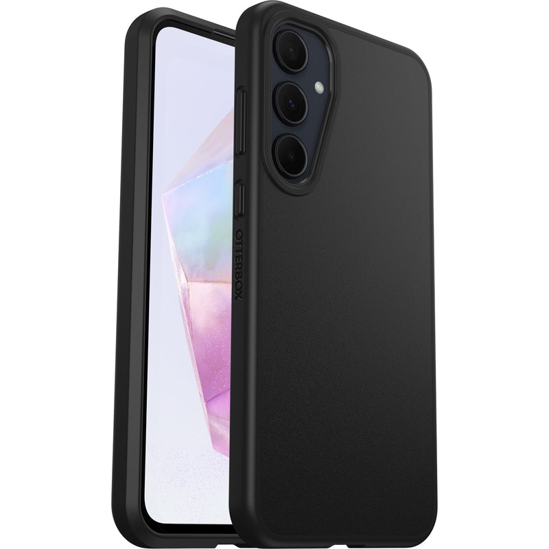 OtterBox React Samsung Galaxy A35 5G (6.6') Case Black - (77-95396), Antimicrobial, DROP+ Military Standard, Raised Edges, 7 Years