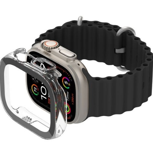 Belkin ScreenForce TemperedCurve 2-in-1 Treated Screen Protector + Bumper for Apple Watch Ultra/Ultra 2 - Clear(OWA001zzCL), 2 Years Warranty