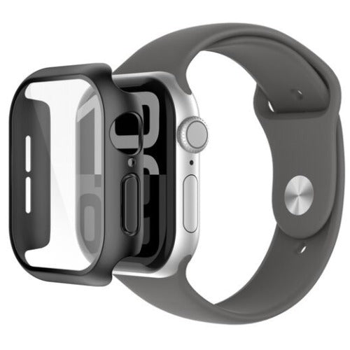 Belkin ScreenForce TemperedCurve 2-in-1 Treated Screen Protector + Bumper for Apple Watch Series 10 (42mm) - Black(OWA002fqBK), 2 Years Warranty