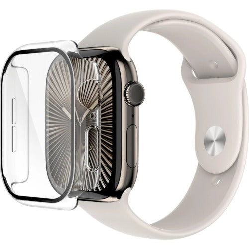 Belkin ScreenForce TemperedCurve 2-in-1 Treated Screen Protector + Bumper for Apple Watch Series 10 (46mm) - Clear(OWA003fqCL), 2 Years Warranty