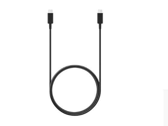 Samsung 100W USB-C to USB-C (2.0) Cable (1.8M) - Black(EP-DX510JBEGWW),5A/100W, Versatile Compatibility, 6 Months