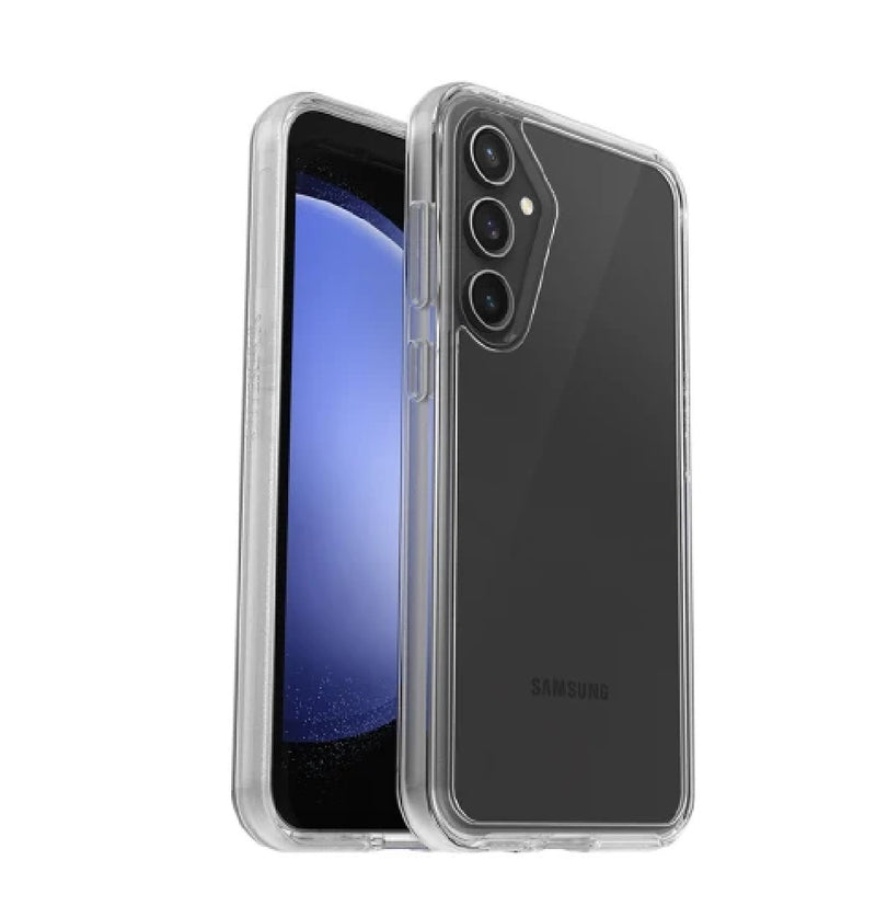 OtterBox Symmetry Clear Samsung Galaxy S23 FE (6.4') Case Clear - (77-94442), DROP+ 3X Military Standard, Raised Edges, Ultra-Sleek, 7 Years