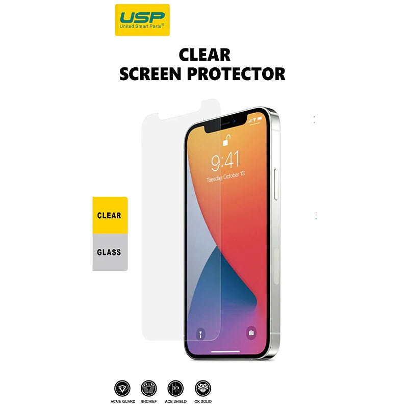 USP Apple iPhone 12 Pro MaxÂ Tempered Glass Screen Protector Clear - 9H Surface Hardness, Perfectly Fit Curves, Anti-Scratch, Original Touch Feel