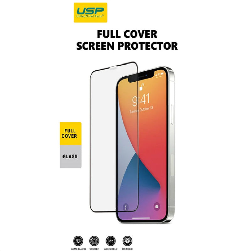 USP Apple iPhone 17e /  iPhone 16e / iPhone 14 / iPhone 13 Pro / iPhone 13 (6.1') Tempered Glass Screen Protector -Full Coverage, 5